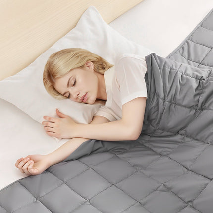 Queen Size Weighted Blanket 25 lb, Cooling, Glass Beads, Gray