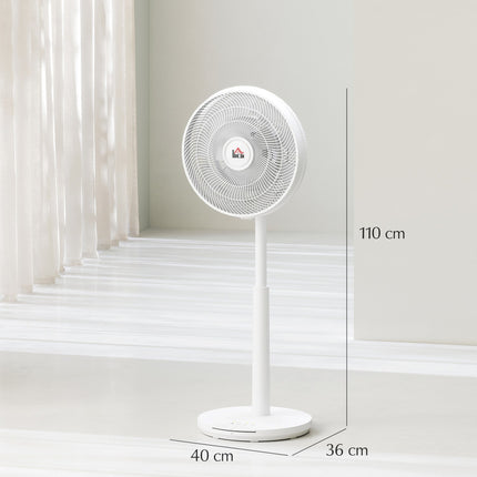 Tichý stojanový ventilátor s dálkovým ovládáním, 12 rychlostí, režim spánku