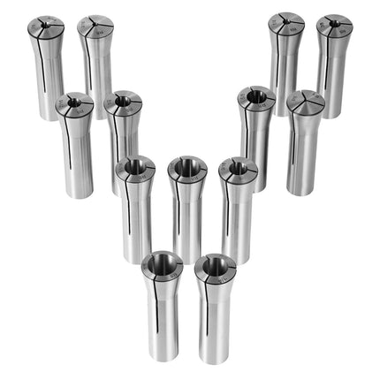R8 Collet Set, 13-Piece 1/8–7/8 in, 0.0012 TIR