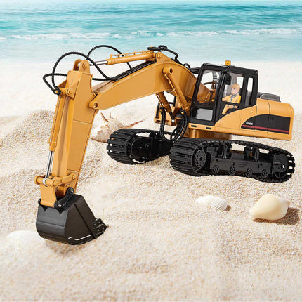 RC Excavator Toy, 1:14 Scale, 15-Channel, 2 Batteries