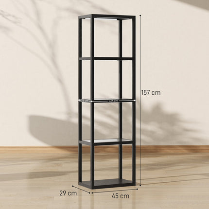 RGB Floor Lamp with Glass Shelves, LED, Remote, Music Sync