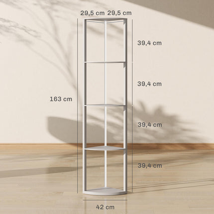RGB LED Floor Lamp with Shelves, Dimmable, Remote Control
