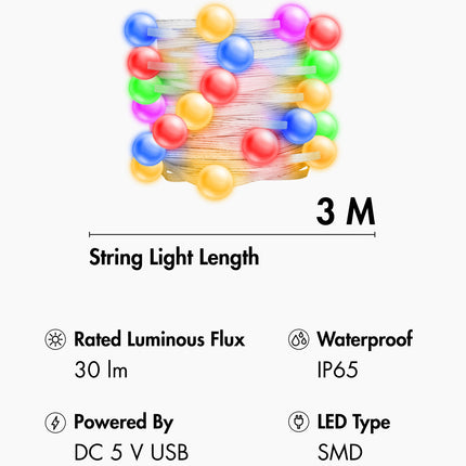 RGB světelný pásek s dálkovým ovládáním a WiFi Tuya IP65 3 m