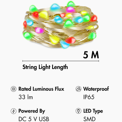 RGB světelný pásek s dálkovým ovládáním a WiFi Tuya IP65 5 m