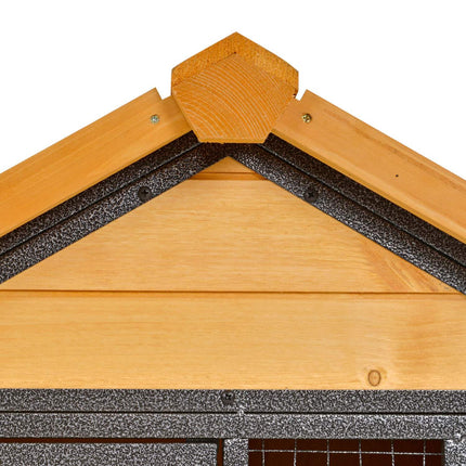 Outdoor raised rabbit cage, lockable door, wood-metal, 122 cm