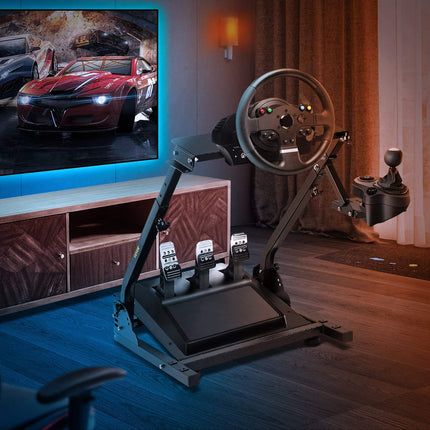 Racing Wheel Stand, Adjustable Height, Foldable Steel
