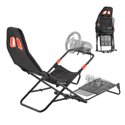 Racing Wheel Stand With Seat, Foldable, 330 lb