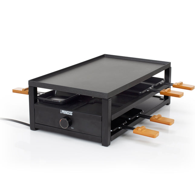 Raclette 162655 černá ocel, pro 8 osob.