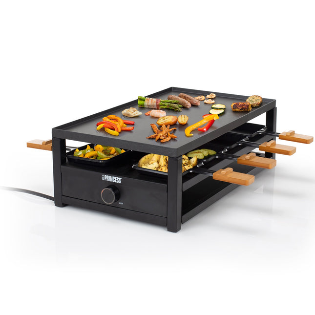 Raclette 162655 černá ocel, pro 8 osob.