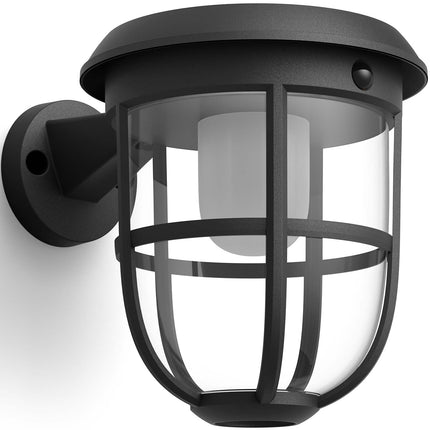 Radii nástěnná lampa solární ultra účinná LED 250lm černá