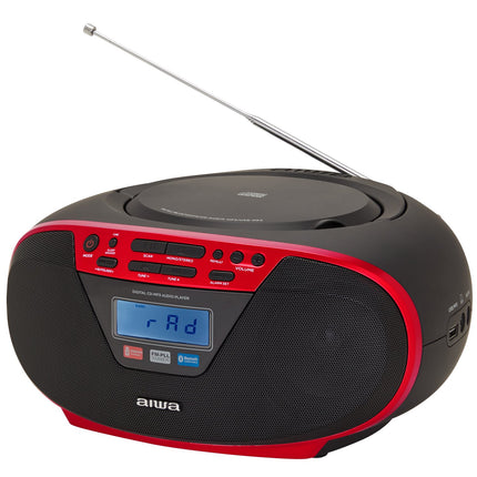 Rádio s CD přehrávačem a Bluetooth, červená