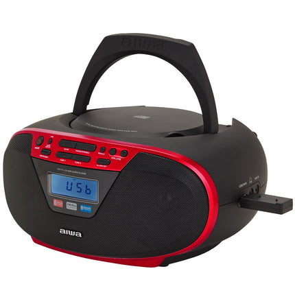 Rádio s CD přehrávačem a Bluetooth, červená