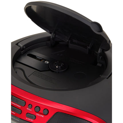 Rádio s CD přehrávačem a Bluetooth, červená