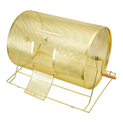 Raffle Drum Spinner, Brass-Plated, Holds 10,000 Tickets