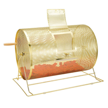Raffle Drum Spinner, Brass-Plated, Holds 10,000 Tickets