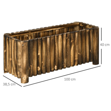 Vyvýšený záhon, smrkové dřevo - truhlík 100x38.5x40cm