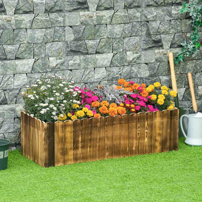 Vyvýšený záhon 100x40x30cm, jedlové dřevo, pro zeleninu a bylinky