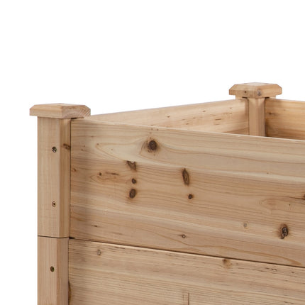 Garden bed in 3 levels fir wood for balcony, 124 cm