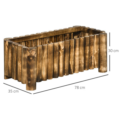 Vyvýšený záhon ze smrku 78x35x30cm na bylinky a zeleninu