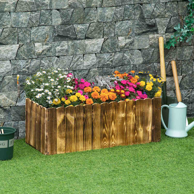 Vyvýšený záhon-truhlík, smrk, 80x33x30 cm - bylinky a zelenina