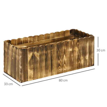 Vyvýšený záhon-truhlík, smrk, 80x33x30 cm - bylinky a zelenina