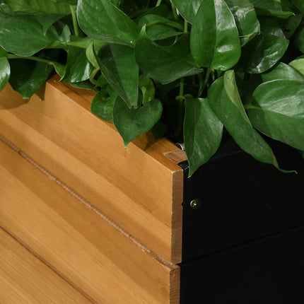 Vyvýšený záhon se samozavlažovacími boxy, dřevo, hnědá
