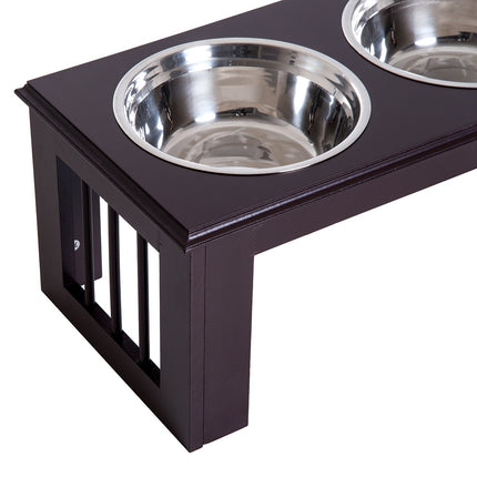 Vyvýšený stojan na misky pro psy – nerezová ocel, 23""x12""x10""