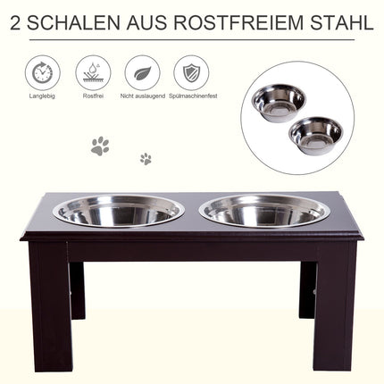 Vyvýšený stojan na misky pro psy – nerezová ocel, 23""x12""x10""