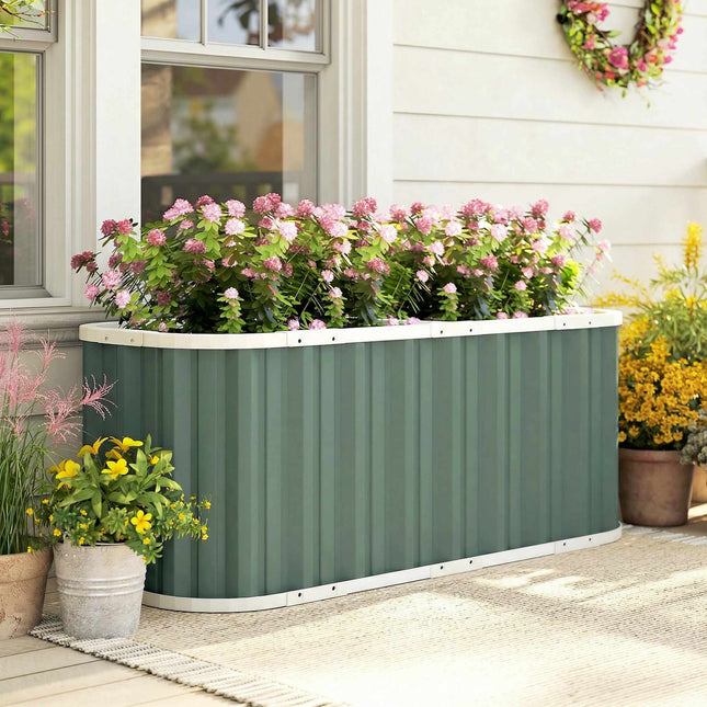 Verhoogd tuinbed, 61 cm diep, gegalvaniseerd staal