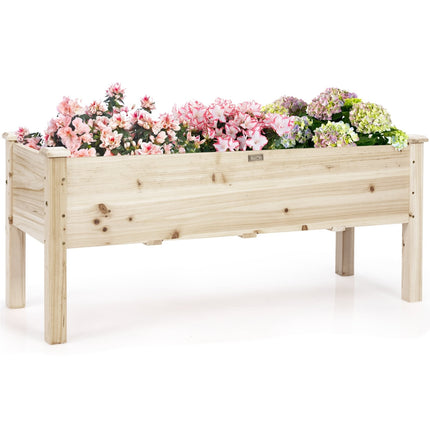 Vyvýšený záhon, cedrové dřevo, 120x43.5x51 cm, 5 odvodňovacích otvorů