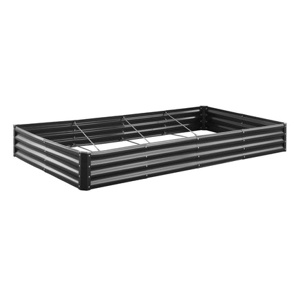 Raised Garden Bed, Metal, 8 x 4 x 1 Ft, Open Bottom