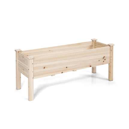 Raised Garden Bed Planter Box Stand, Fir Wood, 120 cm