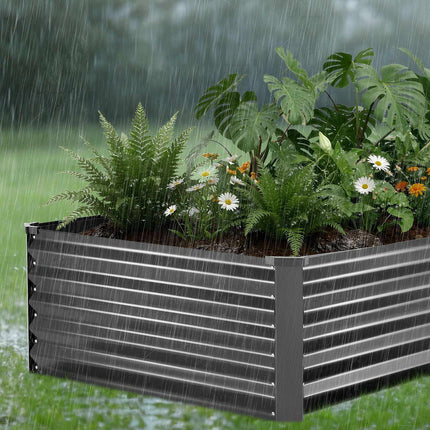 Raised Garden Beds, 2 Pack, Galvanized Metal, 2030x1020x460mm