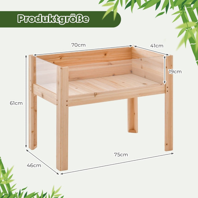 Vyvýšený záhon s odvodněním a průhlednými panely, 50L