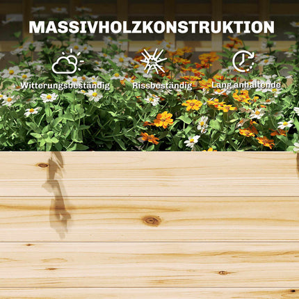 Vyvýšený záhon s treláží a stříškou, dřevěný truhlík