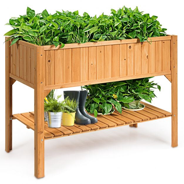 Verhoogde plantenbak, vurenhout, onderste plank, 119 cm