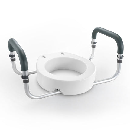 Raised Toilet Seat 3.5 In, 300 lb, Padded Armrests