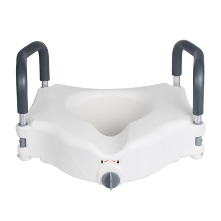 Raised Toilet Seat With Arms, 5 In Lift, 300 Lb