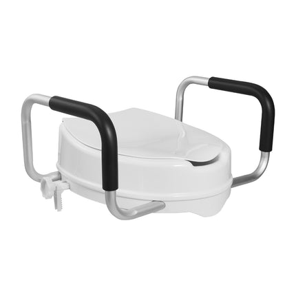 Raised Toilet Seat with Arms, 4 in Lift, 300 lb