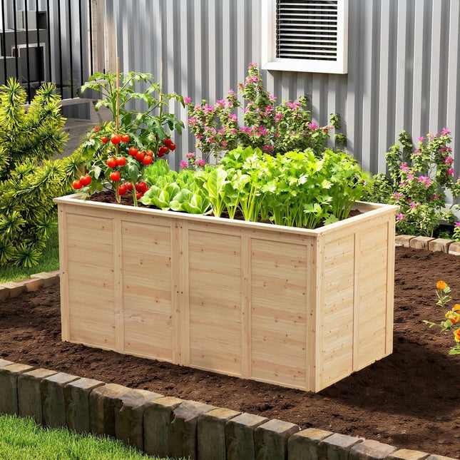 Verhoogd houten tuinbed, 152x77x77 cm, open bodem