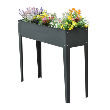 Metal garden bed - 100x30x80 cm, with drainage