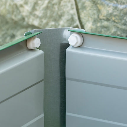 Garden bed in steel 183x47x40cm - Green planting box