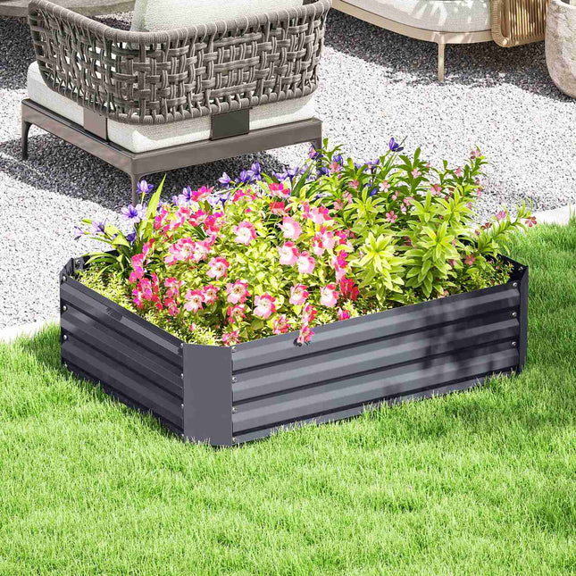 Stahl-Hochbeet 120x90x30 cm - Stapelbar & langlebig