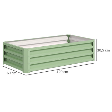 Steel garden bed, weatherproof, 120 x 60 x 30.5 cm