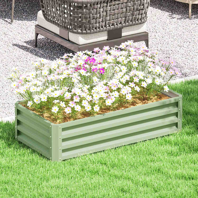 Steel garden bed, weatherproof, 120 x 60 x 30.5 cm