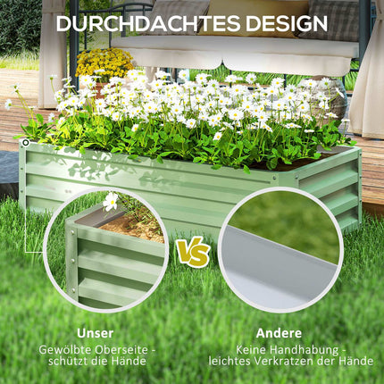 Steel garden bed, weatherproof, 120 x 60 x 30.5 cm