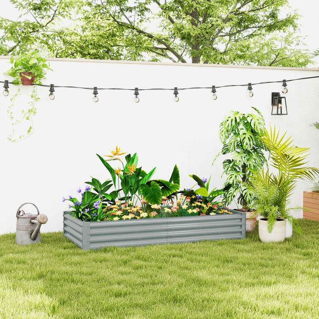 Steel garden bed - rustproof, weatherproof, 180x90x30 cm
