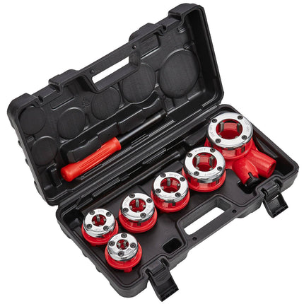 Ratchet Pipe Threader Kit, 1/4–1-1/4 In NPT, 6 Dies