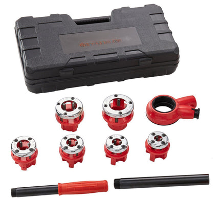 Ratchet Pipe Threader Kit, 1/4–1-1/4 In NPT, 6 Dies