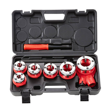 Ratchet Pipe Threader Kit, 1/4–1-1/4 In NPT, 6 Dies